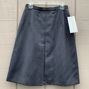 𝅺liz Claiborne Petite Collection - Instant Assets Charcoal A-Line Skirt